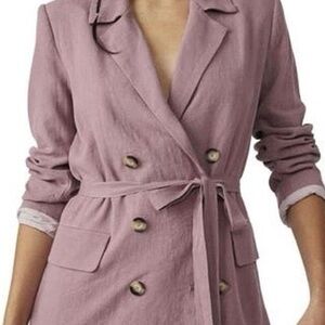 Women's Mauve Double-Breasted Jacket